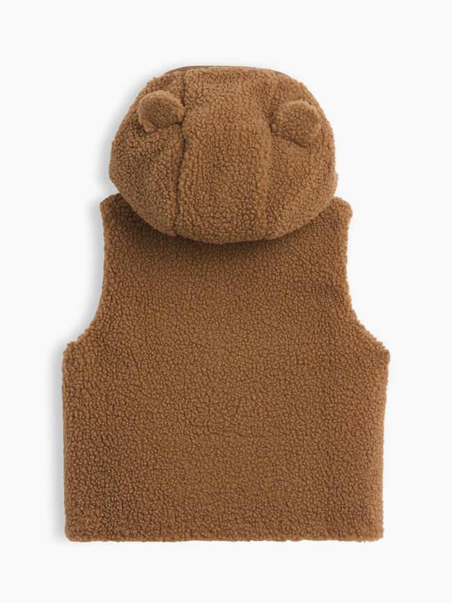 Baby Sherpa Hooded Bear Zip Vest gap baby sherpa hooded bear zip vest
