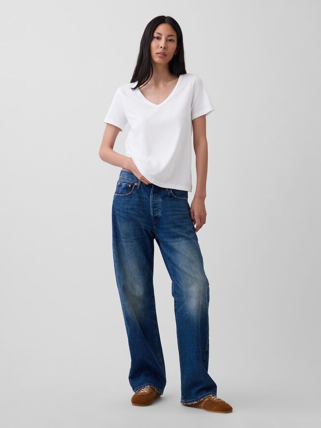 Organic Cotton VintageSoft V-Neck T-Shirt gap organic cotton vintagesoft v neck t shirt