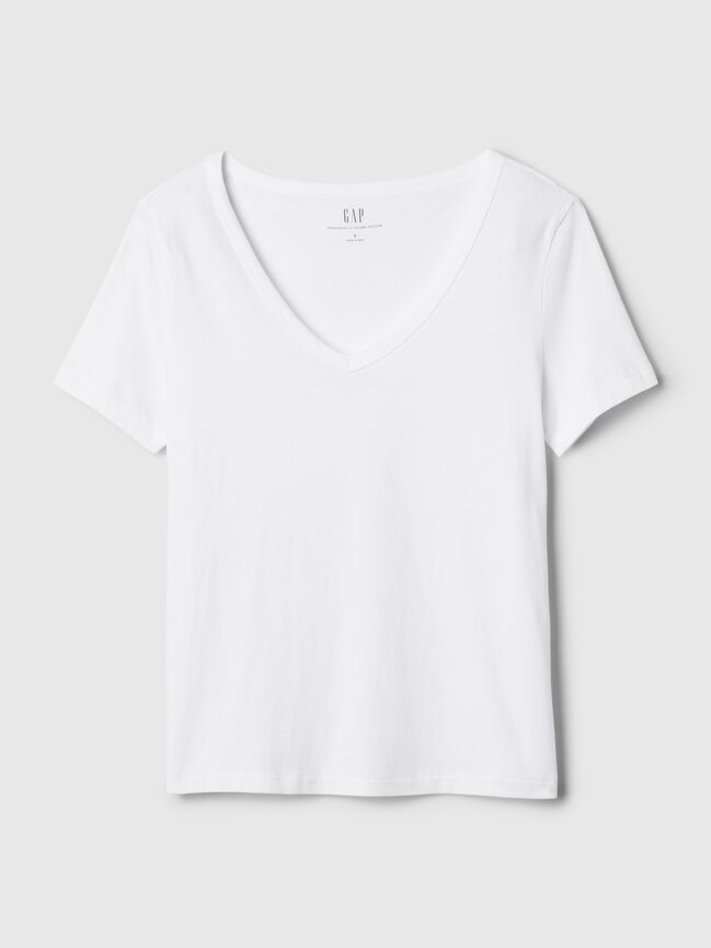 Organic Cotton VintageSoft V-Neck T-Shirt gap organic cotton vintagesoft v neck t shirt