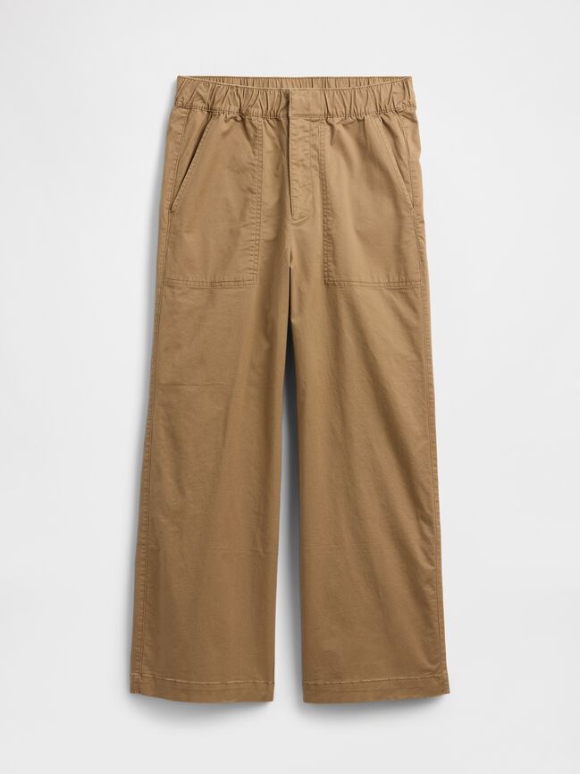 High Rise Print Easy Wide-Leg Khakis gap high rise print easy wide leg khakis