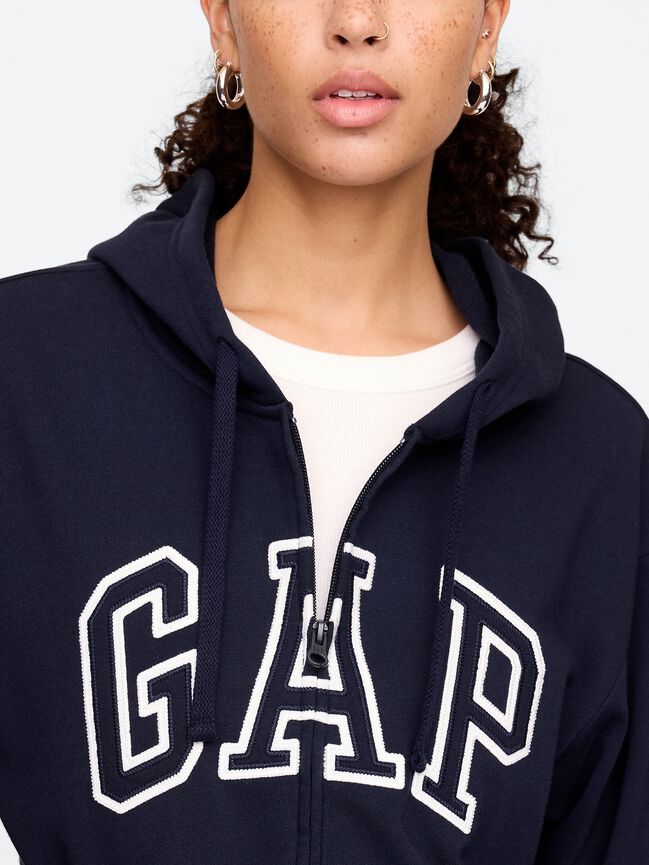 Relaxed Gap Logo Zip Hoodie relaxed gap logo zip hoodie