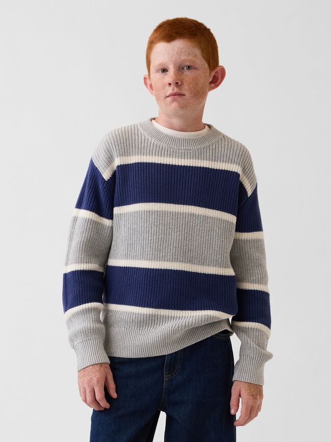 100% Cotton Relaxed Shaker Sweater gap 100 cotton relaxed shaker sweater