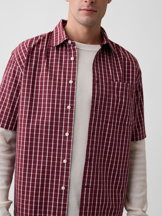 Poplin Shirt in Boxy Fit gap poplin shirt in boxy fit