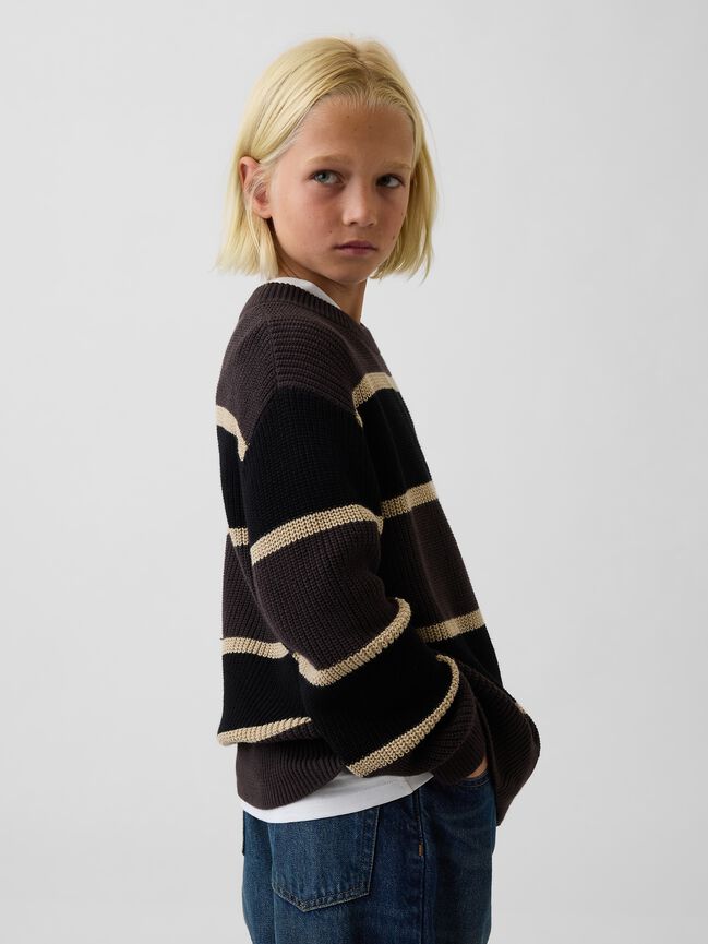 100% Cotton Relaxed Shaker Sweater gap 100 cotton relaxed shaker sweater