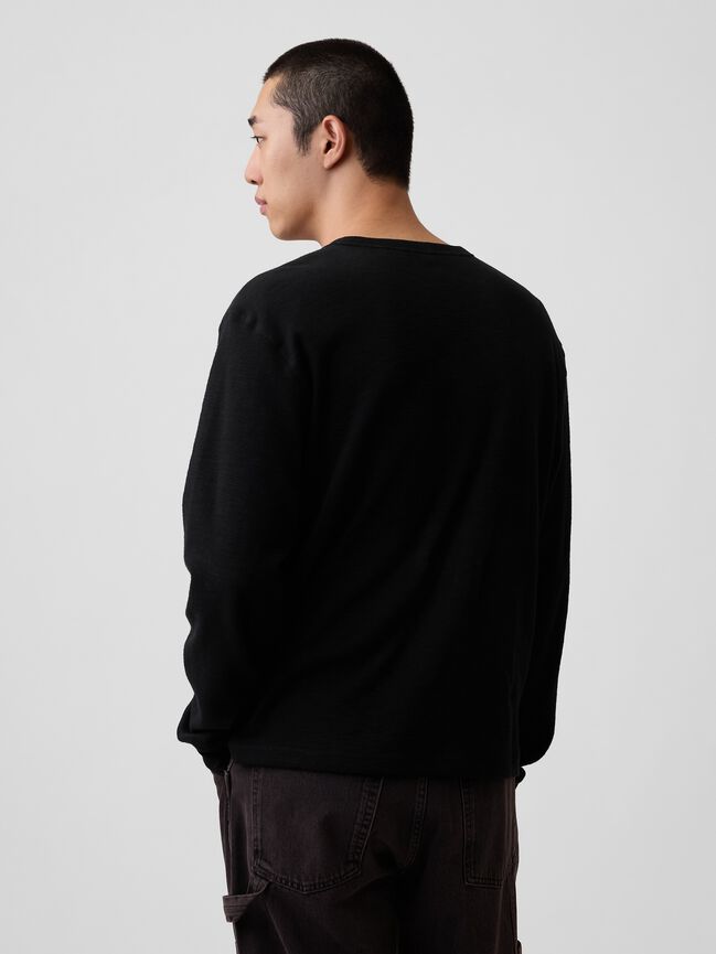 Relaxed Henley T-Shirt gap relaxed henley t shirt