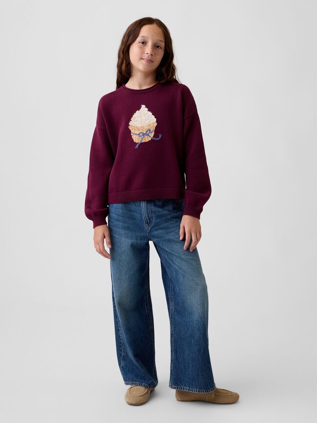 Kids 100% Cotton Oversized Rollneck Sweater gap kids 100 cotton oversized rollneck sweater