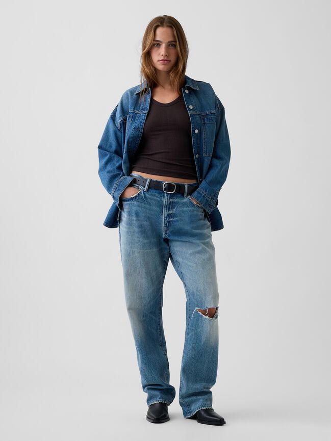 Variegated Rib Top gap variegated rib top