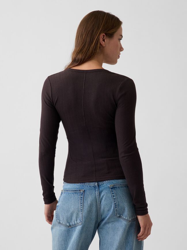 Variegated Rib Top gap variegated rib top