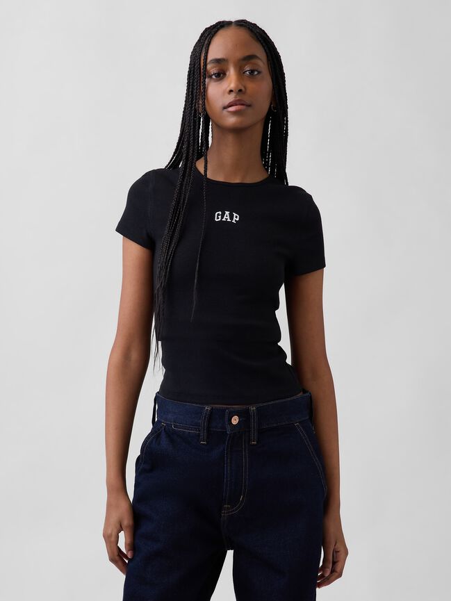 Modern Rib Gap Logo T-Shirt modern rib gap logo t shirt