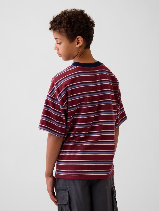 تي شيرت أوفرسايز سميك للأطفال gap تي شيرت أوفرسايز سميك للأطفال