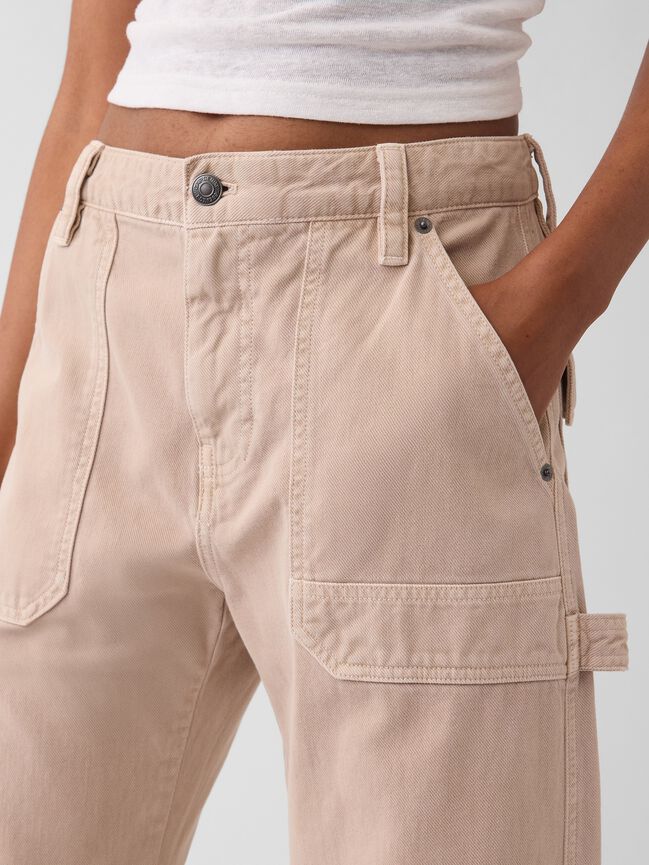 Mid Rise Barrel Utility Ankle Pants gap mid rise barrel utility ankle pants