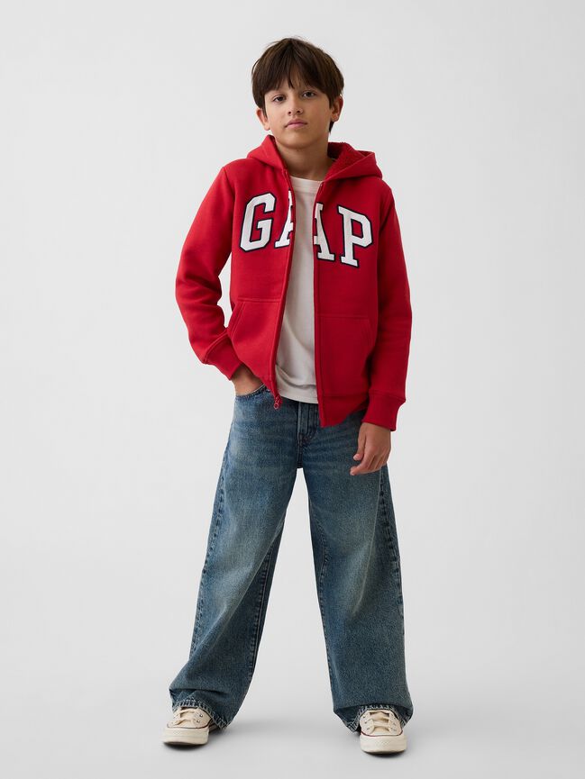 Kids Sherpa-Lined Zip Hoodie gap kids sherpa lined zip hoodie