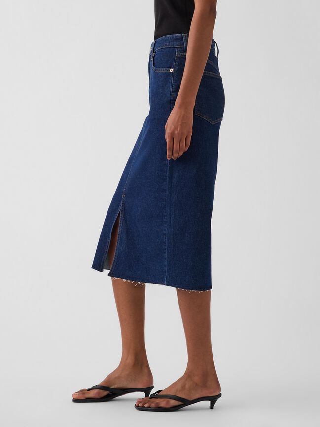 Denim Midi Pencil Skirt gap denim midi pencil skirt