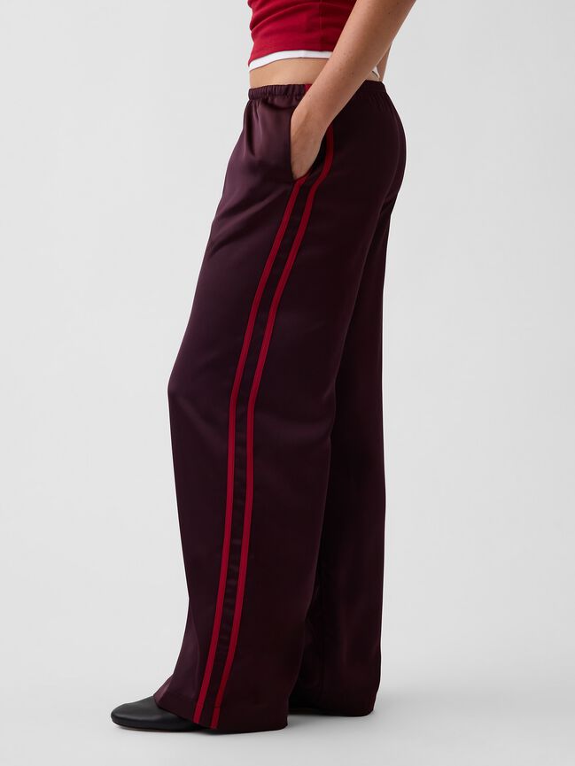 Satin Easy Wide-Leg Pants gap satin easy wide leg pants