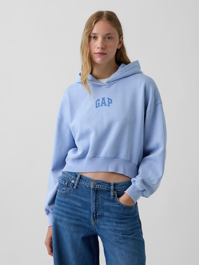 VintageSoft Crop Logo Hoodie gap vintagesoft crop logo hoodie