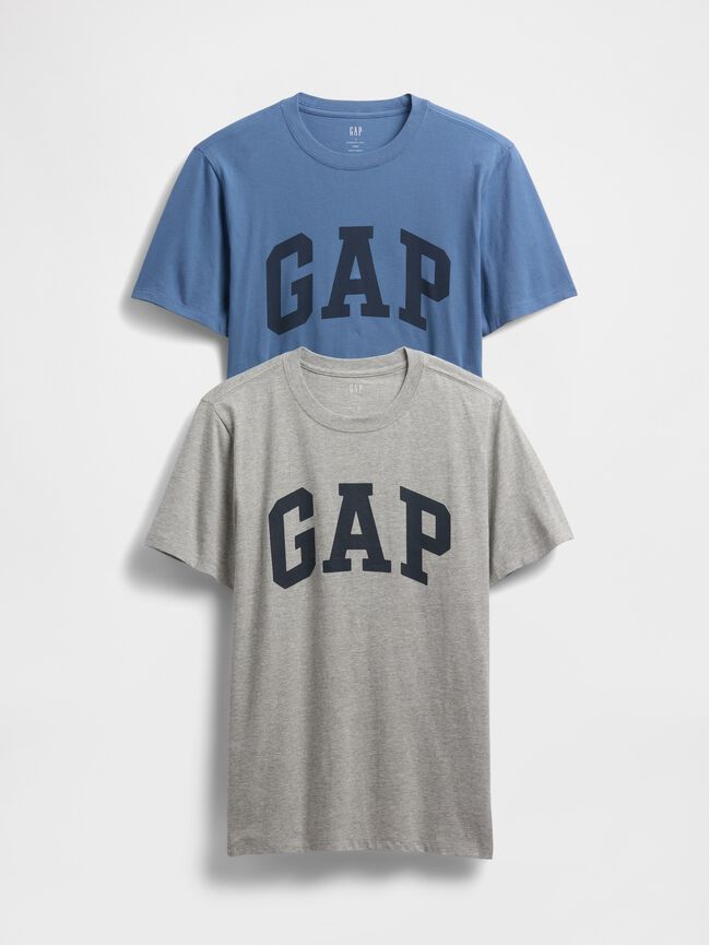 تي شيرت ناعم للاستخدام اليومي بشعار Gap (عبوة من قطعتين) تي شيرت ناعم للاستخدام اليومي بشعار gap عبوة من قطعتين