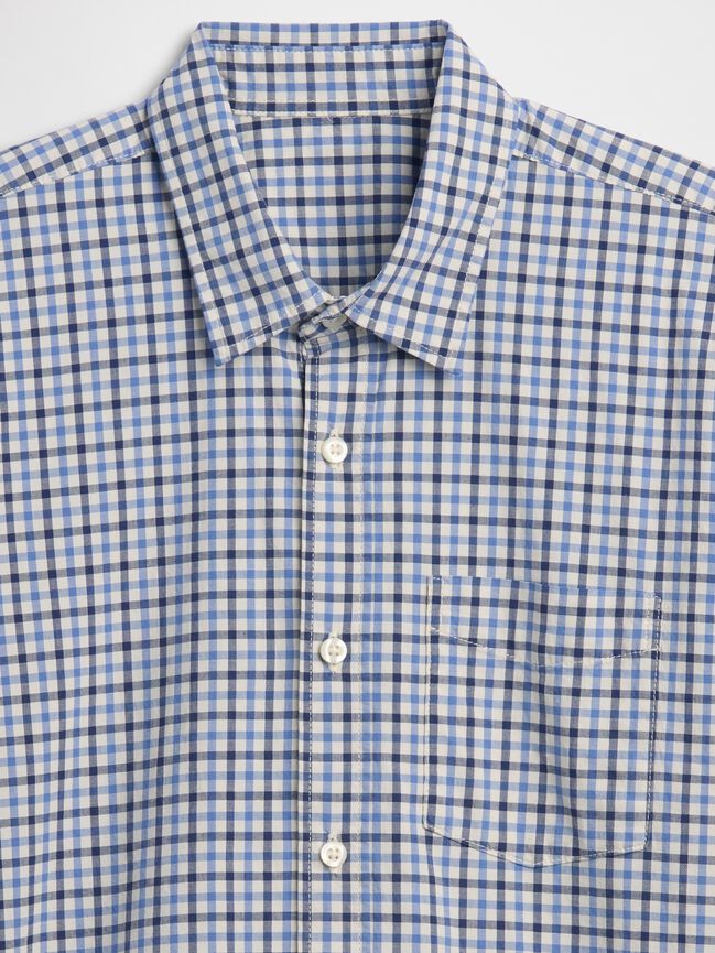Stretch Poplin Shirt in Standard Fit gap stretch poplin shirt in standard fit