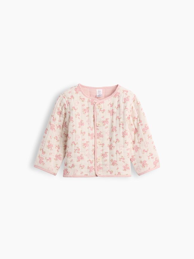 Baby Quilted Gauze Reversible Jacket gap baby quilted gauze reversible jacket