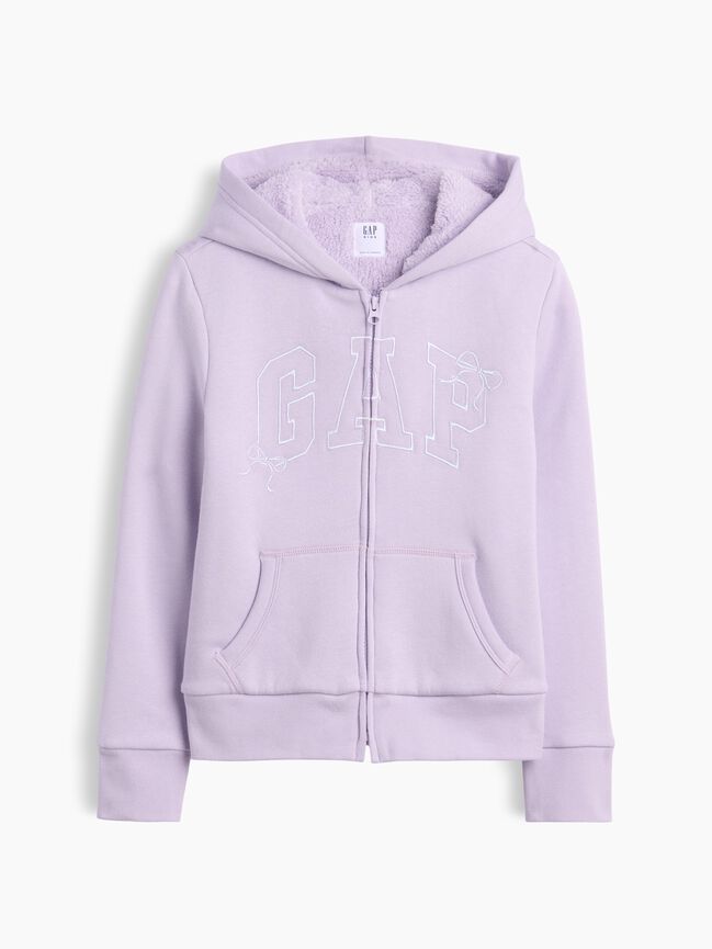 Kids Sherpa-Lined Logo Zip Hoodie gap kids sherpa lined logo zip hoodie