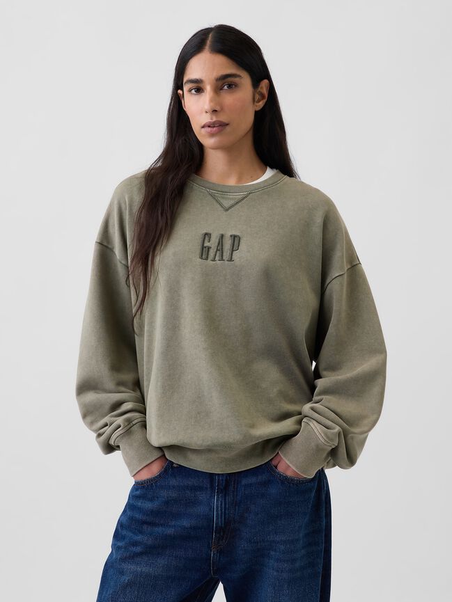 Heavyweight Oversized Logo Sweatshirt gap heavyweight oversized logo sweatshirt