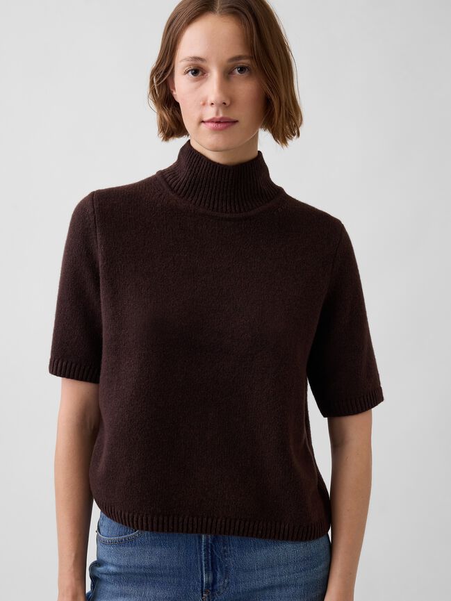 CashSoft Mockneck Elbow-Sleeve Sweater gap cashsoft mockneck elbow sleeve sweater