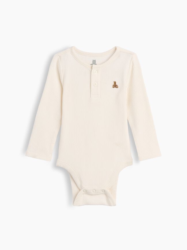 Baby First Favorites TinyRib Henley Bodysuit gap baby first favorites tinyrib henley bodysuit