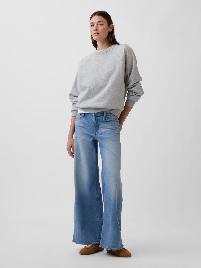 Mid Rise Wide-Leg Jeans gap mid rise wide leg jeans