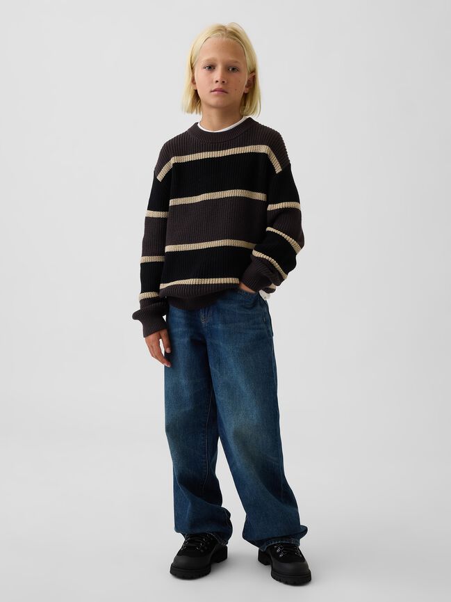 100% Cotton Relaxed Shaker Sweater gap 100 cotton relaxed shaker sweater