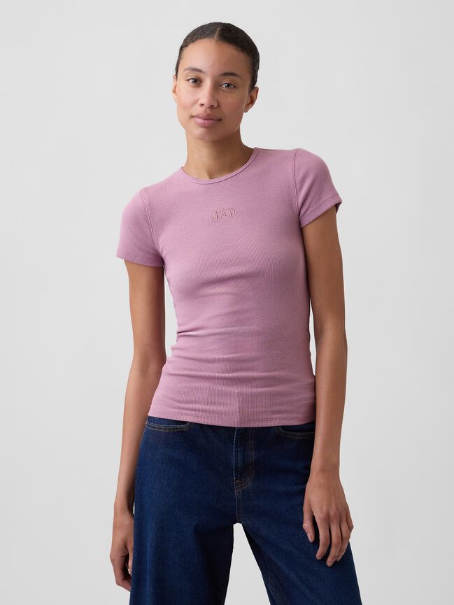 Modern Rib Gap Logo T-Shirt modern rib gap logo t shirt