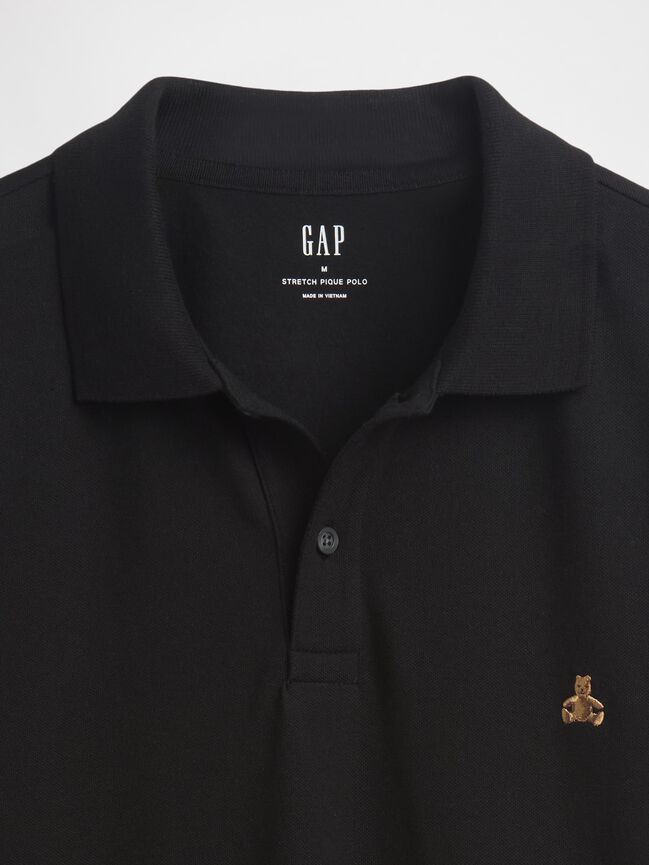 قميص بولو بيكيه مطاطي بدب برانان gap قميص بولو بيكيه مطاطي بدب برانان