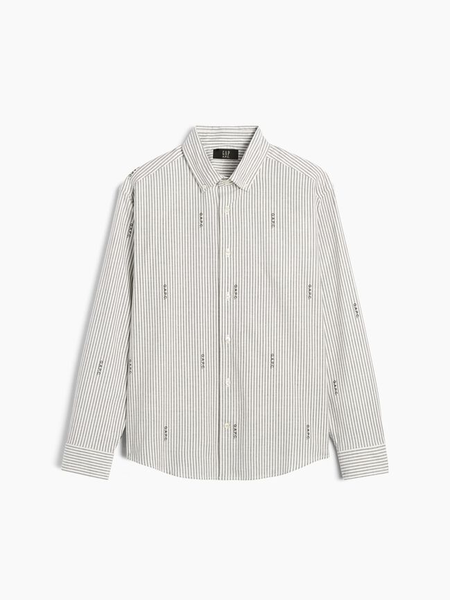 Gap × A.P.C. Relaxed Logo Oxford Shirt gap a p c relaxed logo oxford shirt