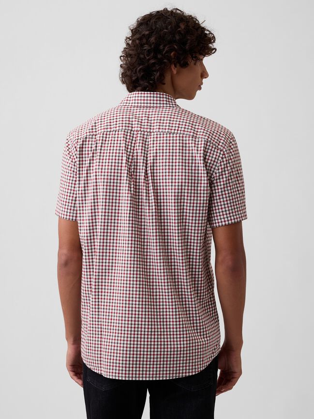 Stretch Poplin Shirt in Standard Fit gap stretch poplin shirt in standard fit