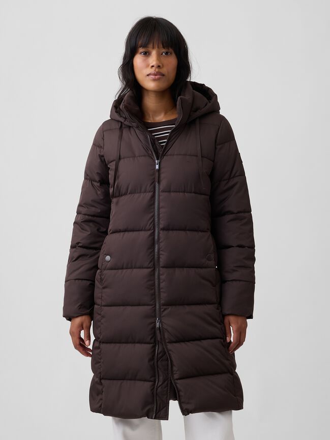 Relaxed Midi Puffer Coat gap relaxed midi puffer coat