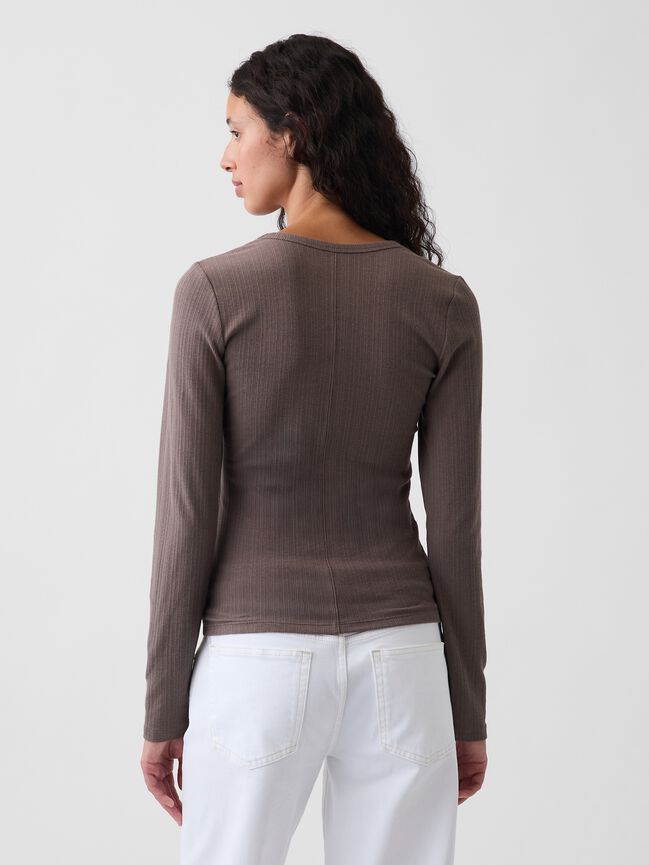 Variegated Rib Top gap variegated rib top