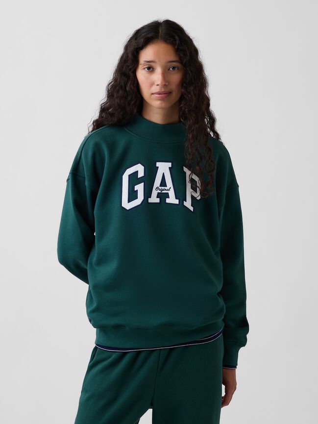 VintageSoft Oversized Mockneck Logo Sweatshirt gap vintagesoft oversized mockneck logo sweatshirt