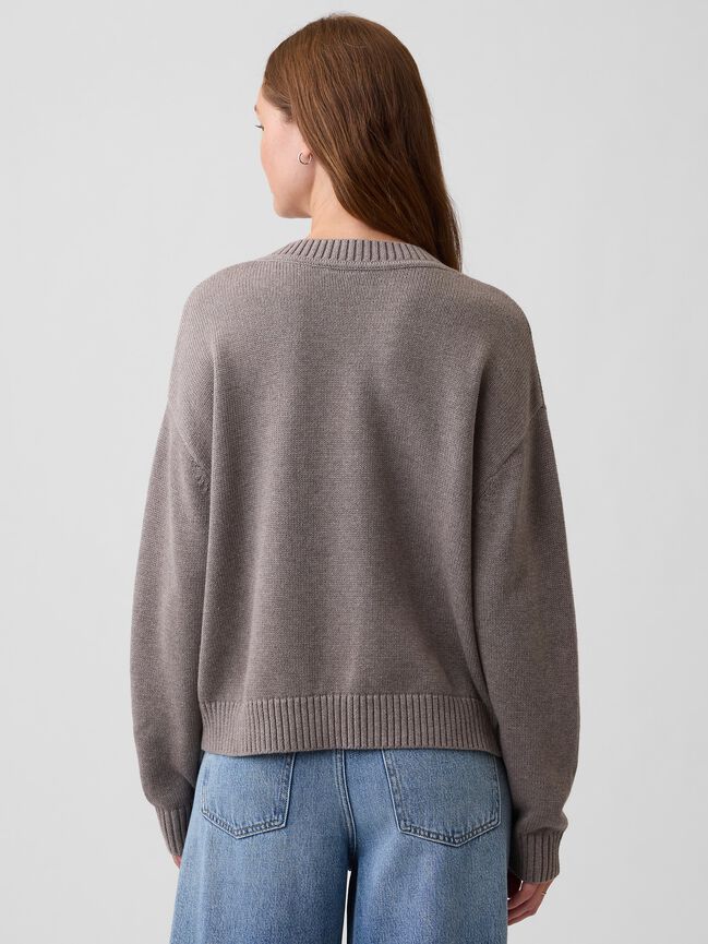 Oversized V-Neck Sweater gap oversized v neck sweater