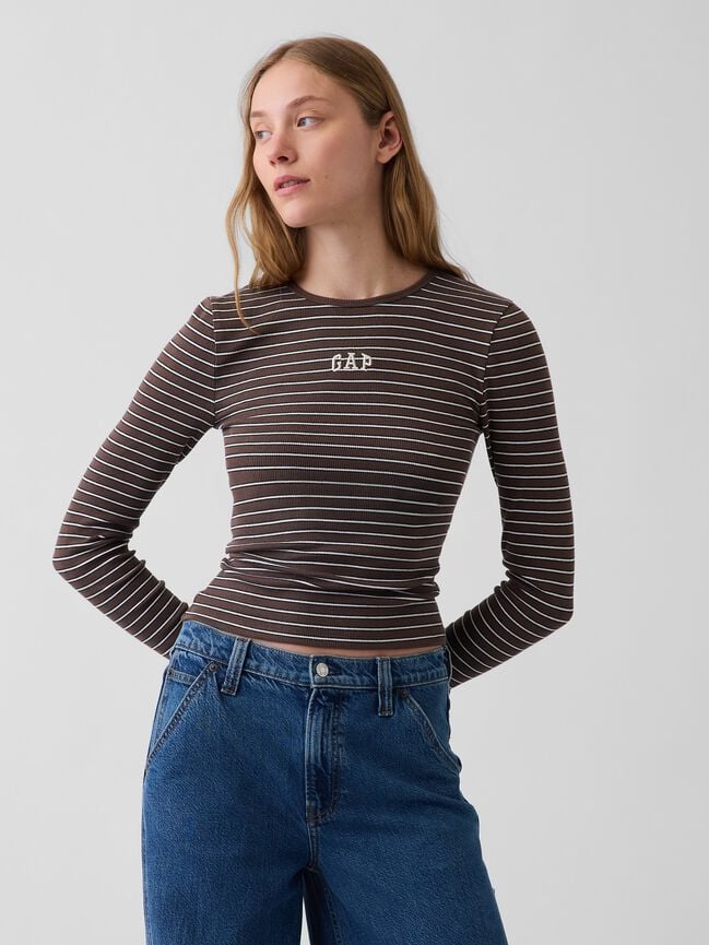 Modern Rib Gap Logo T-Shirt modern rib gap logo t shirt