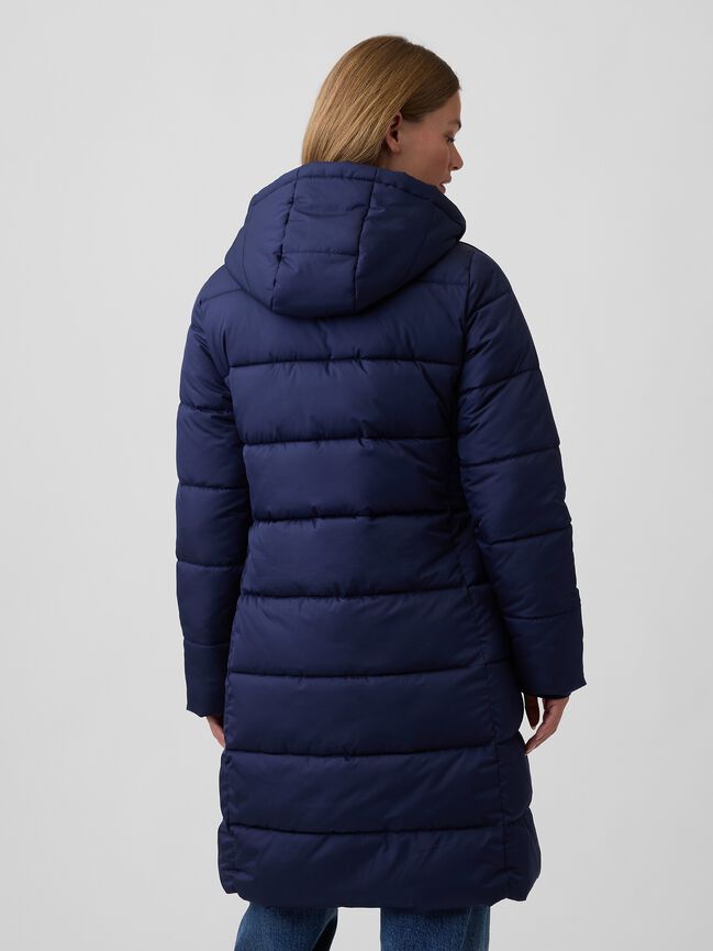 Relaxed Midi Puffer Coat gap relaxed midi puffer coat