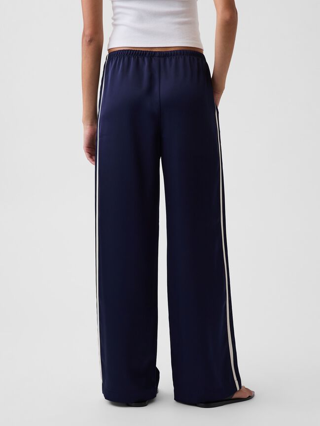 Satin Easy Wide-Leg Pants gap satin easy wide leg pants