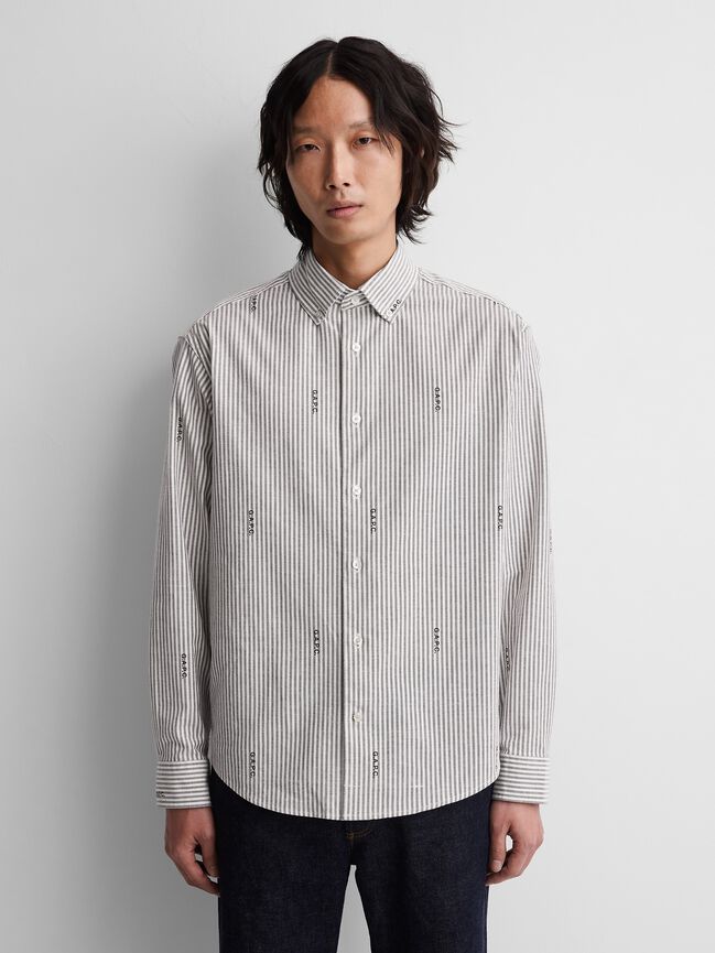Gap × A.P.C. Relaxed Logo Oxford Shirt gap a p c relaxed logo oxford shirt
