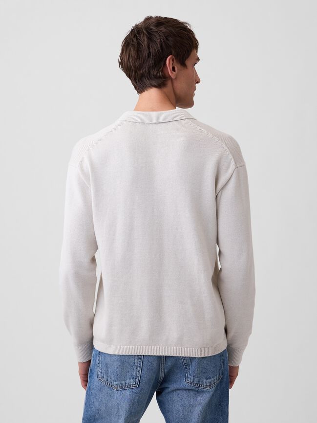 بلوزة بولو كم طويل gap بلوزة بولو كم طويل