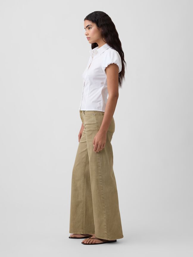 Mid Rise Wide-Leg Jeans gap mid rise wide leg jeans