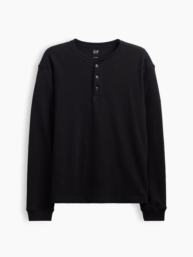 Relaxed Henley T-Shirt gap relaxed henley t shirt
