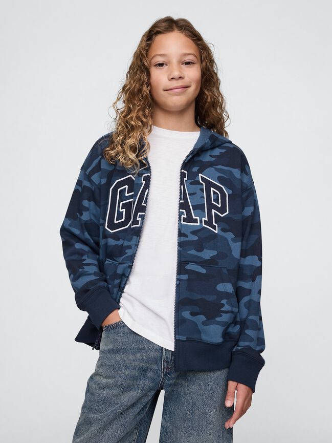 Kids Relaxed Gap Logo Zip Hoodie kids relaxed gap logo zip hoodie
