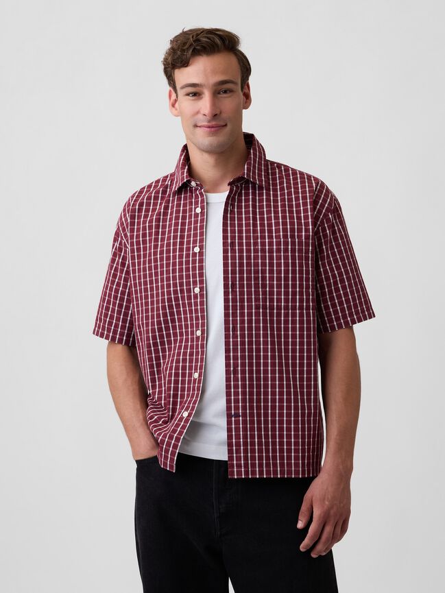 Poplin Shirt in Boxy Fit gap poplin shirt in boxy fit