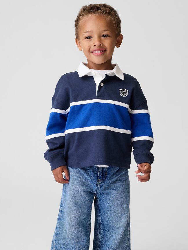 Baby & Toddler Colorblock Rugby Polo Shirt gap baby toddler colorblock rugby polo shirt