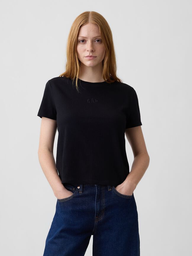 100% Cotton Authentic Shrunken Logo T-Shirt gap 100 cotton authentic shrunken logo t shirt