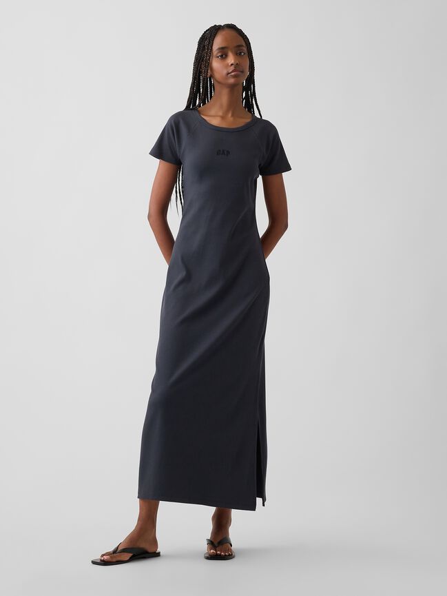 Modern Ribbed Gap Logo Maxi Dress modern ribbed gap logo maxi dress