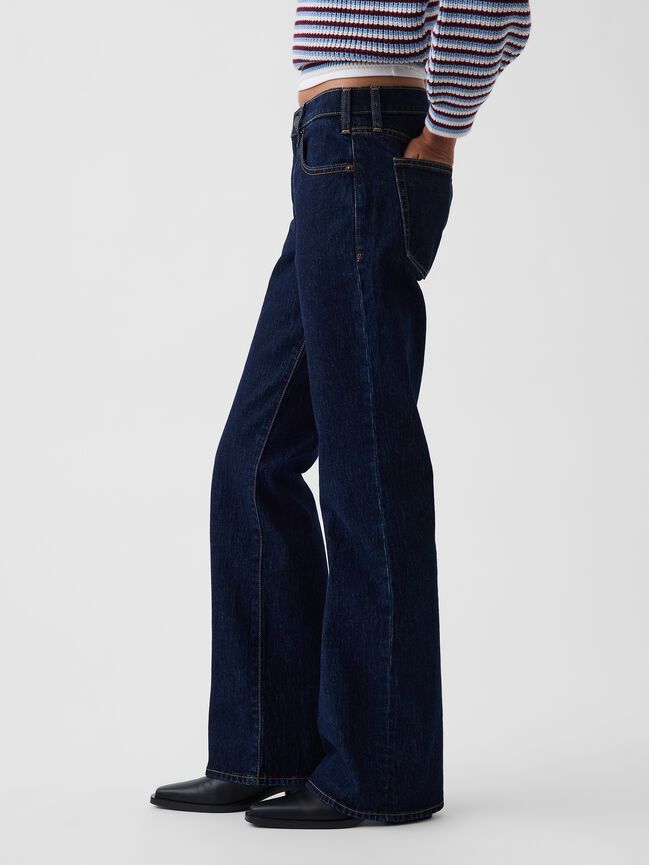 Mid Rise Relaxed Flare Jeans gap mid rise relaxed flare jeans