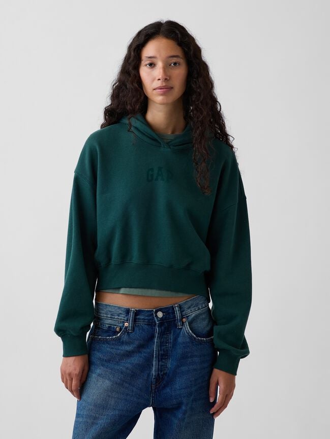 VintageSoft Crop Logo Hoodie gap vintagesoft crop logo hoodie